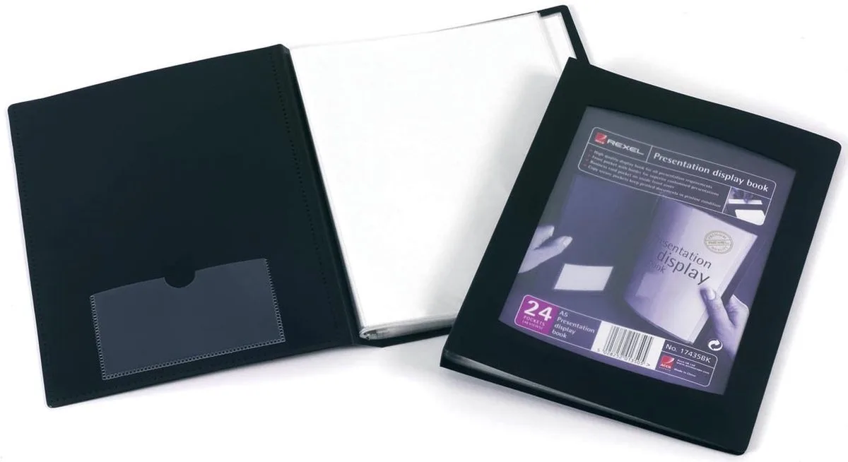 showalbum Professional Display Book voor ft A5, 24 tassen 10 stuks de Rexel en Noir – photo produit
