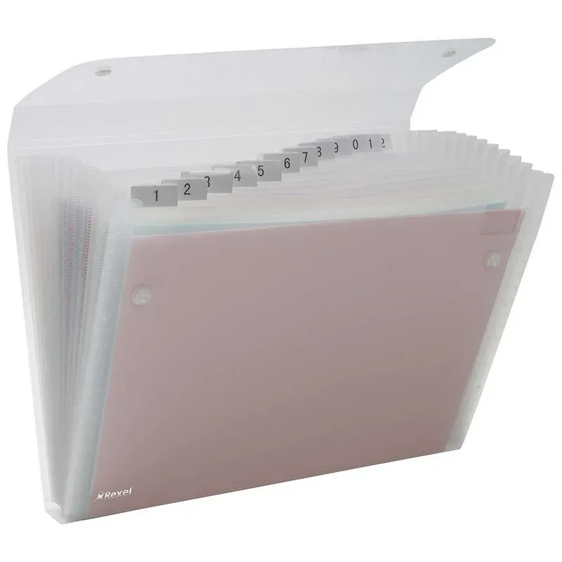 Sorteermap Rexel Ice 13-vaks transparant van Rexel – productfoto 2 van 2