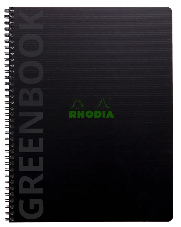 Collegeblock GREENBOOK, DIN A4+, kariert, schwarz by Rhodia – product photo