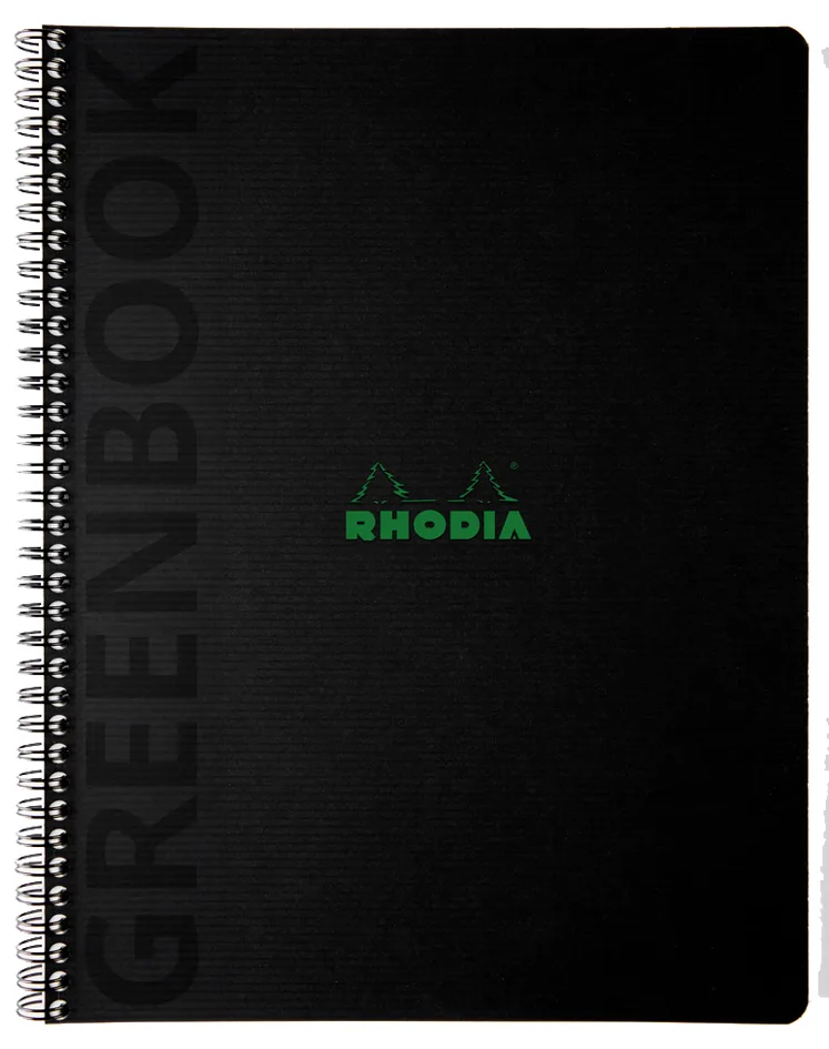 Collegeblock GREENBOOK, DIN A4+, kariert, schwarz von Rhodia – Produktfoto