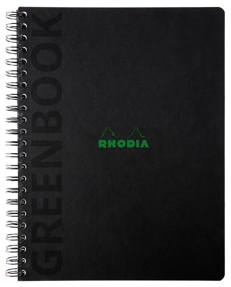 Collegeblock GREENBOOK, DIN A4+, kariert, schwarz von Rhodia – Produktfoto