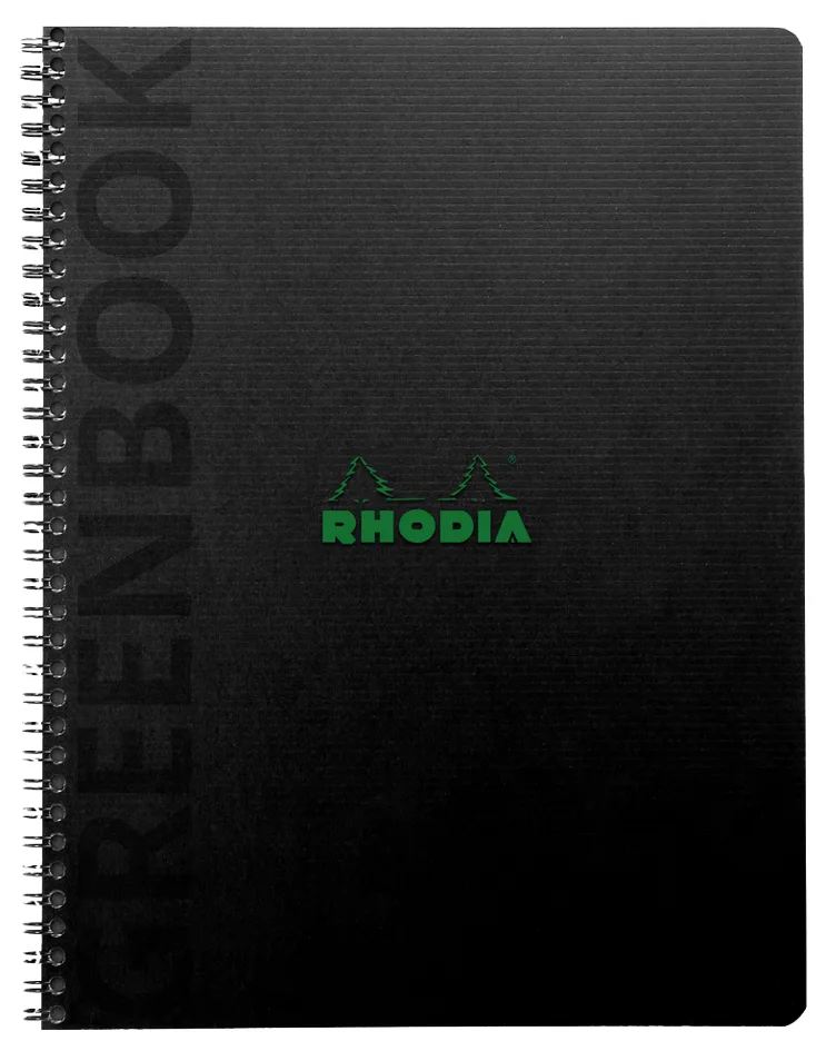 Collegeblock GREENBOOK, DIN A5+, kariert, schwarz de Rhodia – photo produit