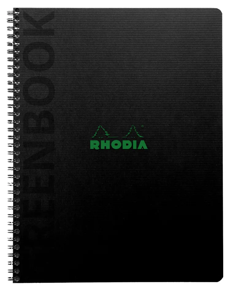 Collegeblock GREENBOOK, DIN A5+, kariert, schwarz von Rhodia – Produktfoto