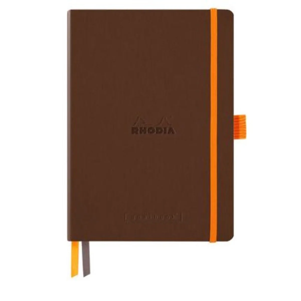Goalbook – A5 – 120 Bladen – Dotted – Ivoorkleurig Papier 90 g/m² – Elastieksluiting van Rhodia in Brons – productfoto