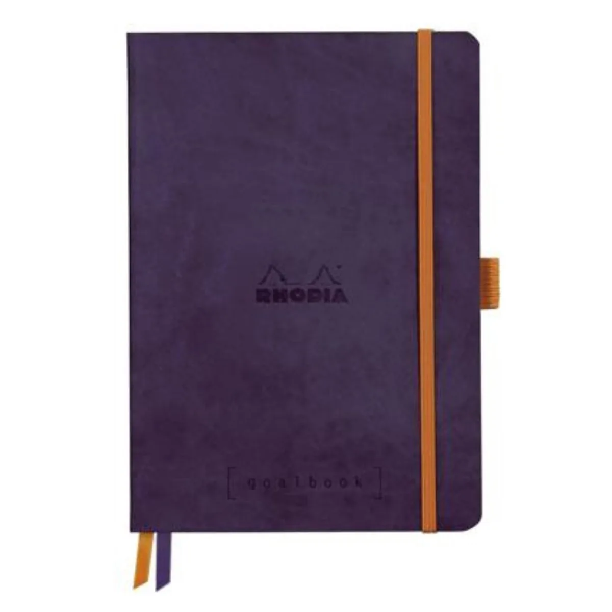 Goalbook – A5 – 120 Bladen – Dotted – Ivoorkleurig Papier 90 g/m² – Elastieksluiting van Rhodia in Aubergine – productfoto