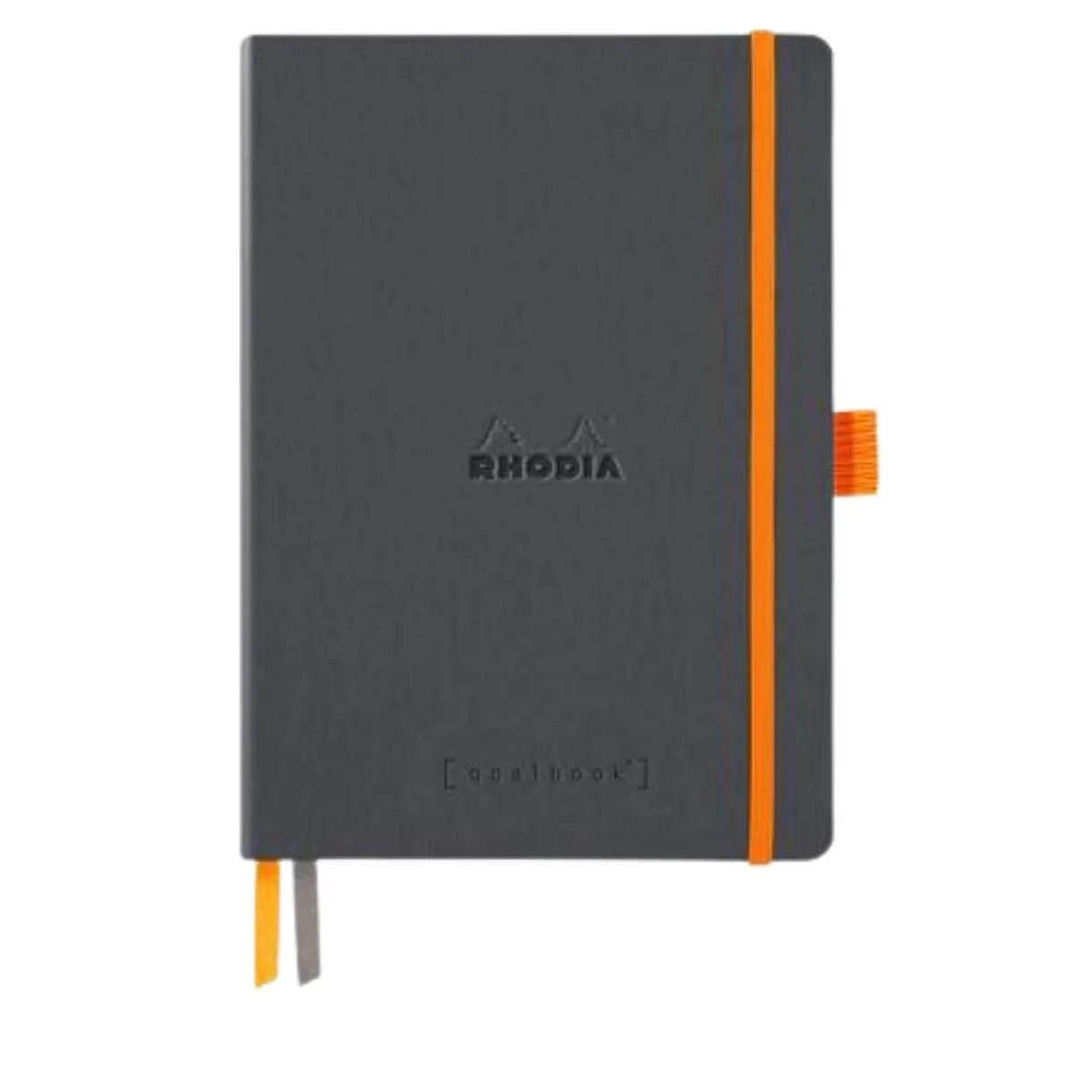 Goalbook – A5 – 120 Bladen – Dotted – Ivoorkleurig Papier 90 g/m² – Elastieksluiting van Rhodia in Titanium – productfoto