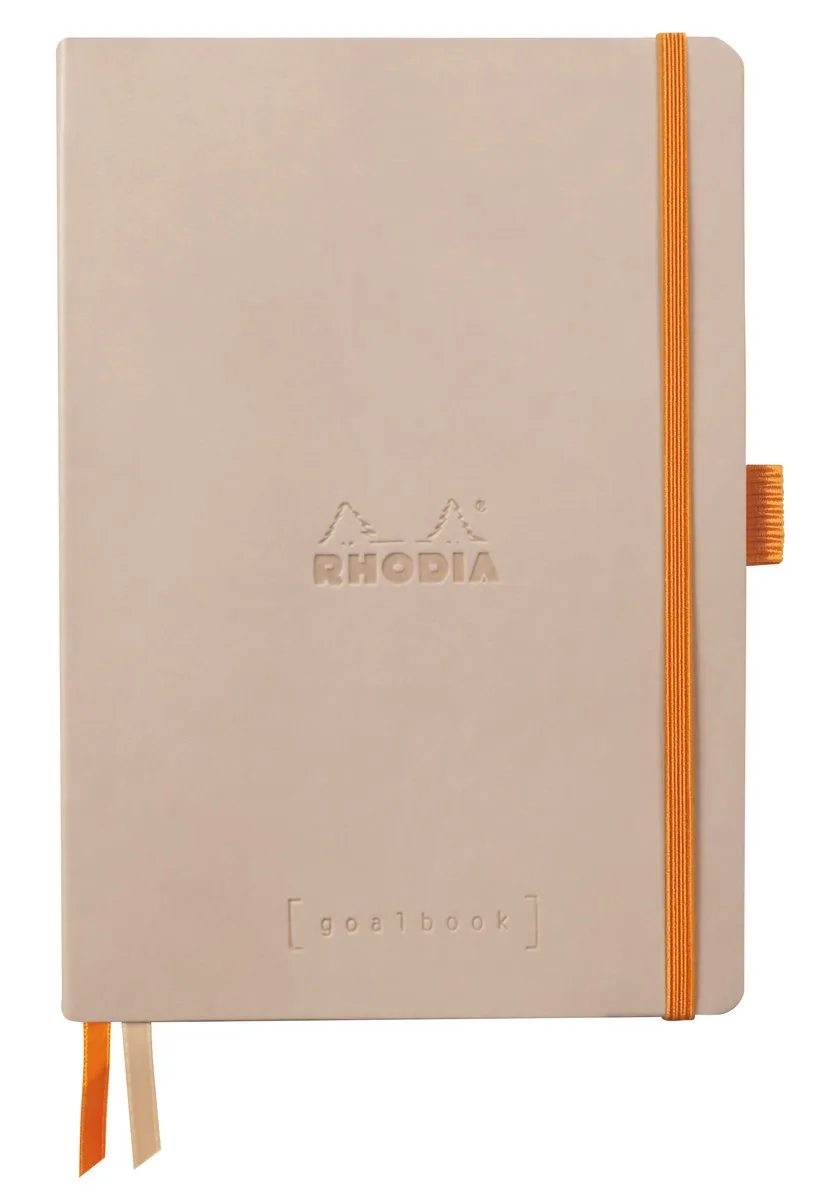 Goalbook – A5 – 120 Bladen – Dotted – Ivoorkleurig Papier 90 g/m² – Elastieksluiting - touch från Rhodia i Rosa – produktbild
