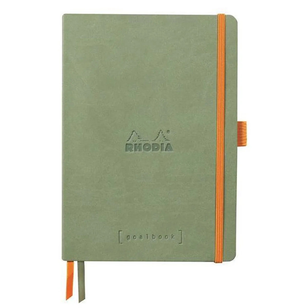Goalbook – A5 – 120 Bladen – Dotted – Ivoorkleurig Papier 90 g/m² – Elastieksluiting - Celadon från Rhodia i Grön – produktbild