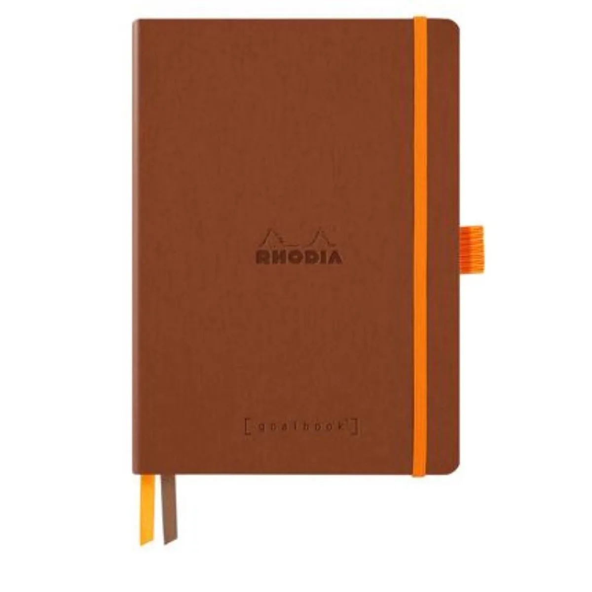 Goalbook – A5 – 120 Bladen – Dotted – Ivoorkleurig Papier 90 g/m² – Elastieksluiting van Rhodia in Koper – productfoto