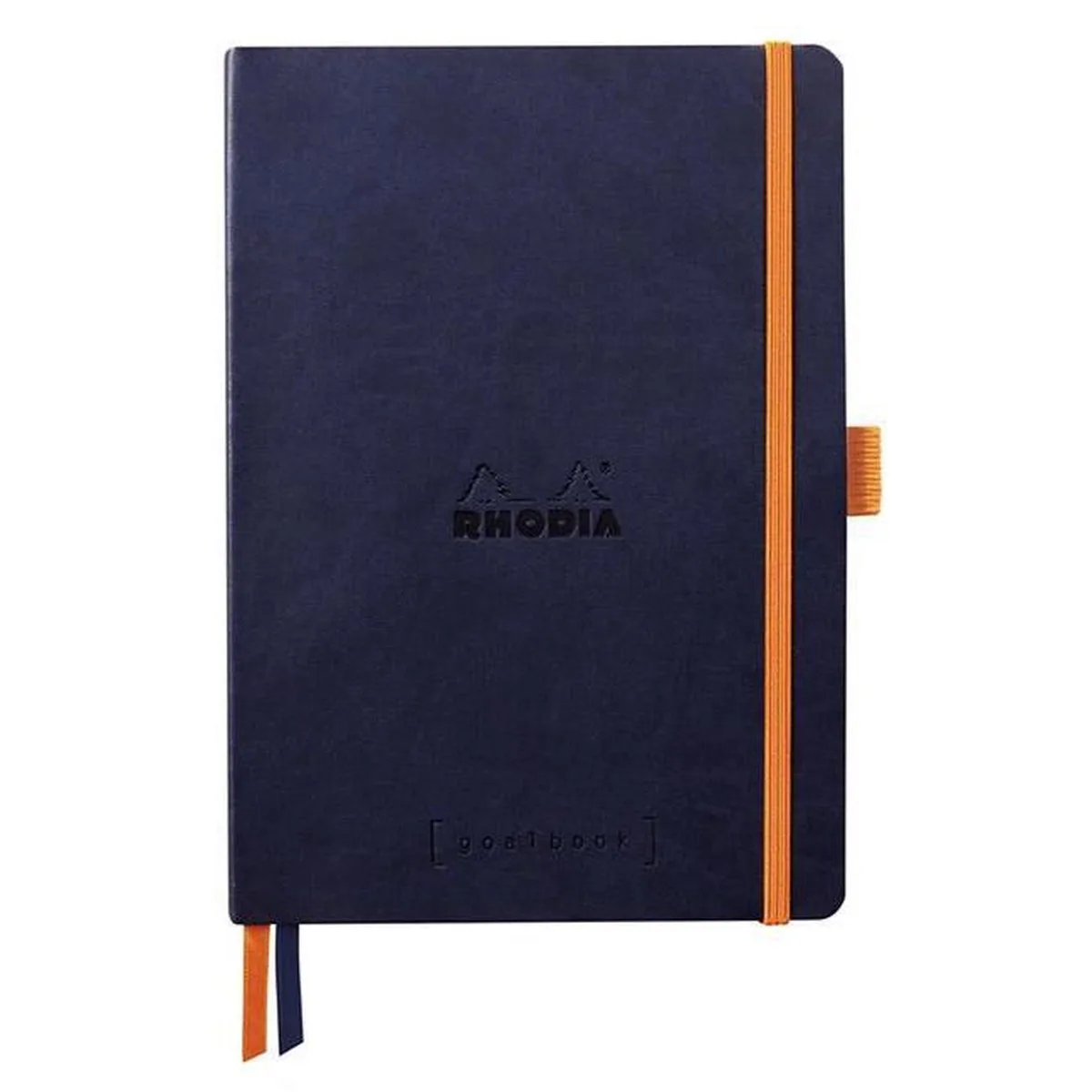 Goalbook – A5 – 120 Bladen – Dotted – Ivoorkleurig Papier 90 g/m² – Elastieksluiting - Nachtblauw från Rhodia i Blå – produktbild