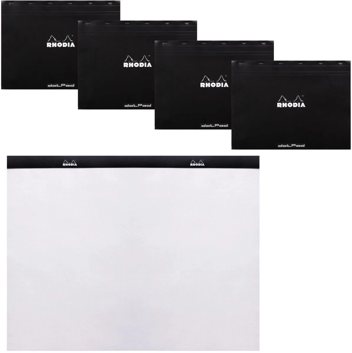 Notitieblok - A3+ - DotPad - N38 - 80 Vel - Dotted Papier - Stippen - 80g - 5 stuks från Rhodia i Vit – produktbild
