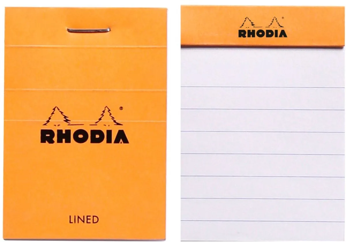 Notitieblok - Schrijfblok - N10 - Gelijnd - 5,2x7,5 cm - 80g - 80 vel von Rhodia in Orange – Produktfoto