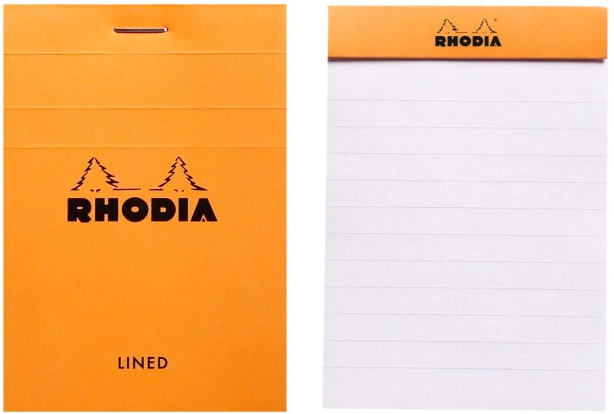 Notitieblok - Schrijfblok - N11 - Gelijnd - A7 - 80g - 80 vel von Rhodia in Orange – Produktfoto