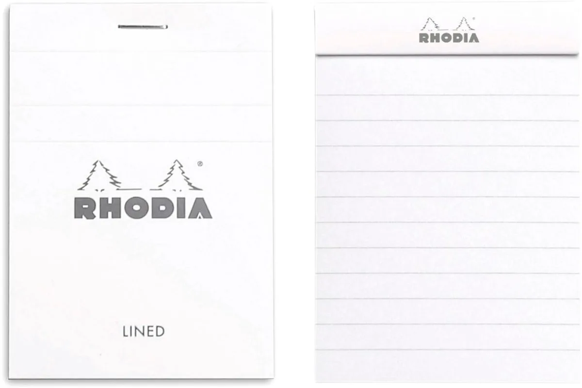 Notitieblok - Schrijfblok - N11 - Gelijnd - A7 - 80g - 80 vel von Rhodia in Weiß – Produktfoto