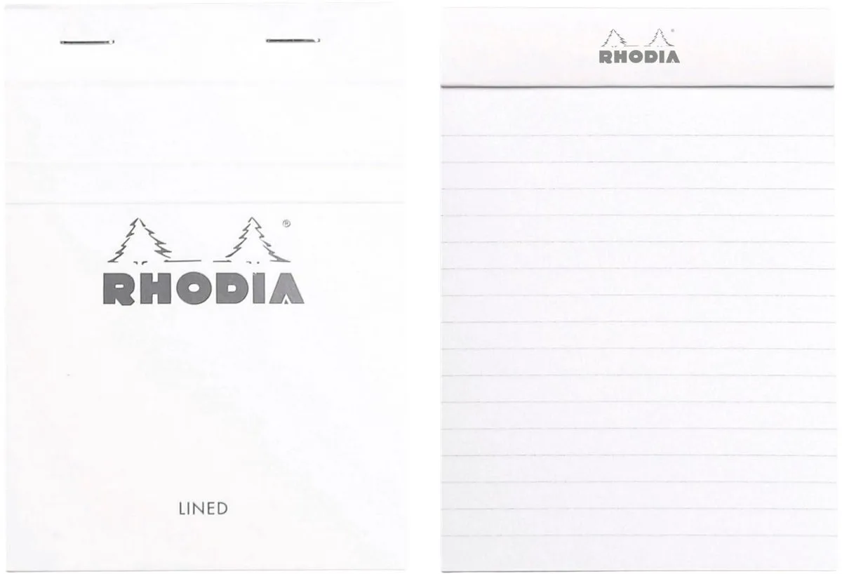 Notitieblok - Schrijfblok - N13 - Gelijnd - 10,5x14,8 cm - 80g - 80 vel by Rhodia in White – product photo