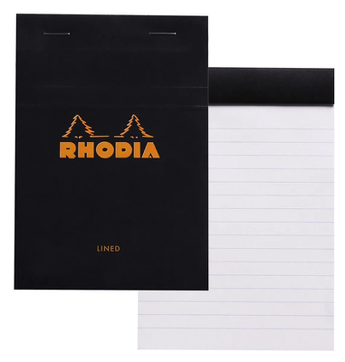 Notitieblok - Schrijfblok - N13 - Gelijnd - A6 - 80g - 80 vel från Rhodia i Svart – produktbild