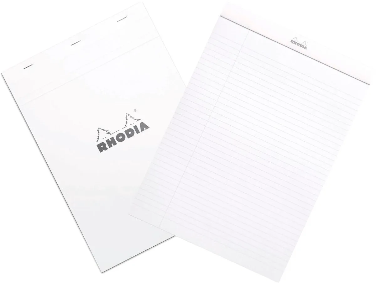 Notitieblok - Schrijfblok - N18 - Gelijnd - A4 - 80g - 80 vel by Rhodia in White – product photo