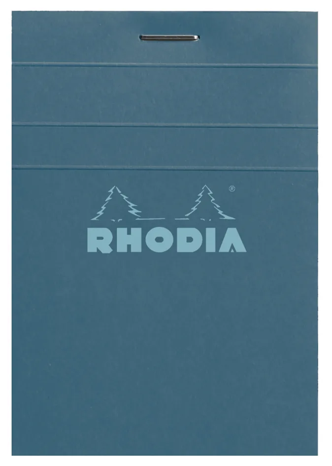 Notizblock No. 11, DIN A7, kariert, pfauenblau von Rhodia – Produktfoto