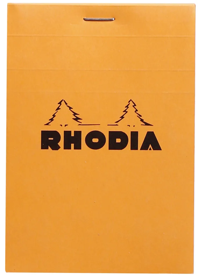Notizblock No. 12, 85 x 120 mm, kariert, orange von Rhodia – Produktfoto