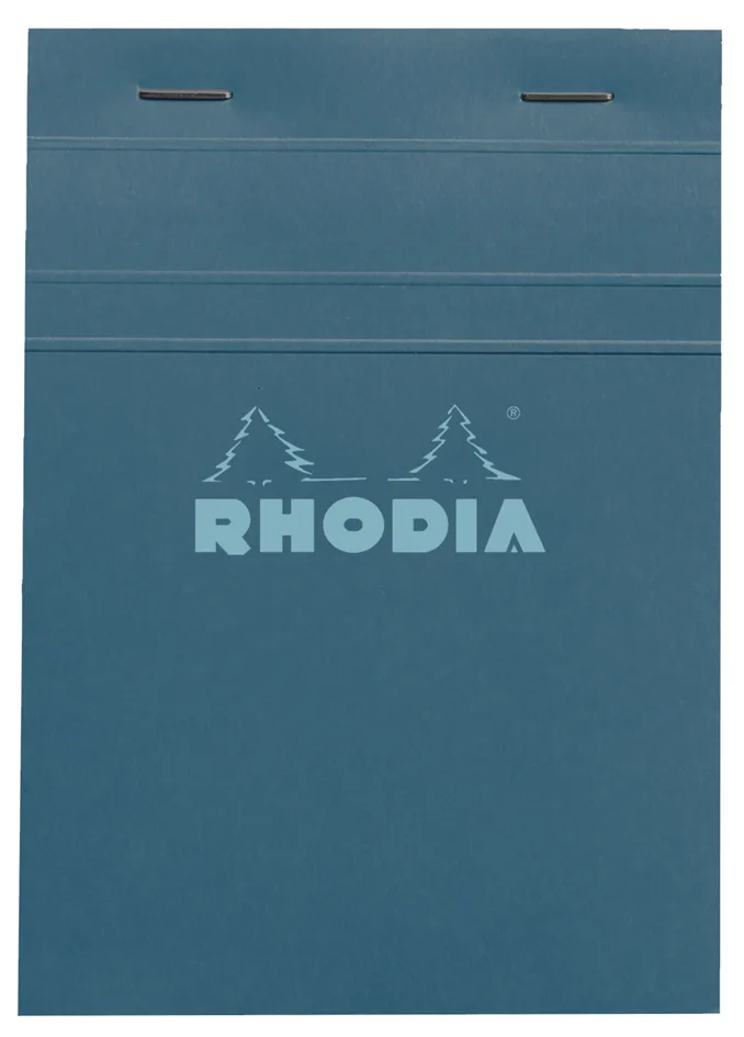 Notizblock No. 13, DIN A6, kariert, pfauenblau von Rhodia – Produktfoto