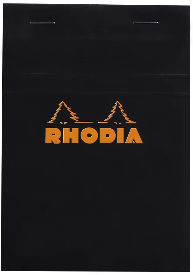 Notizblock No. 13, DIN A6, kariert, schwarz von Rhodia – Produktfoto
