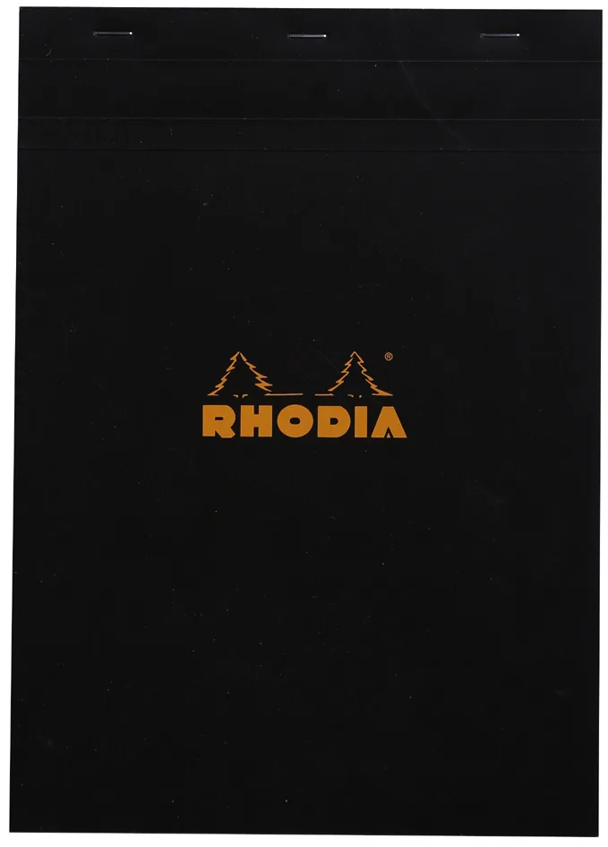 Notizblock No. 18, DIN A4, kariert, schwarz de Rhodia – photo produit