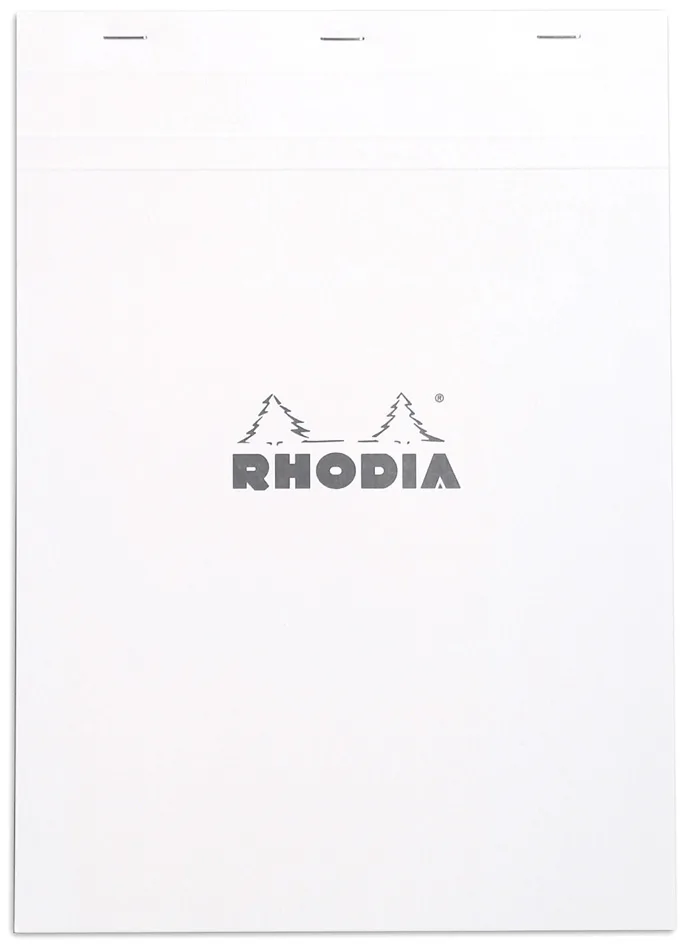 Notizblock No. 18, DIN A4, kariert, weiß von Rhodia – Produktfoto
