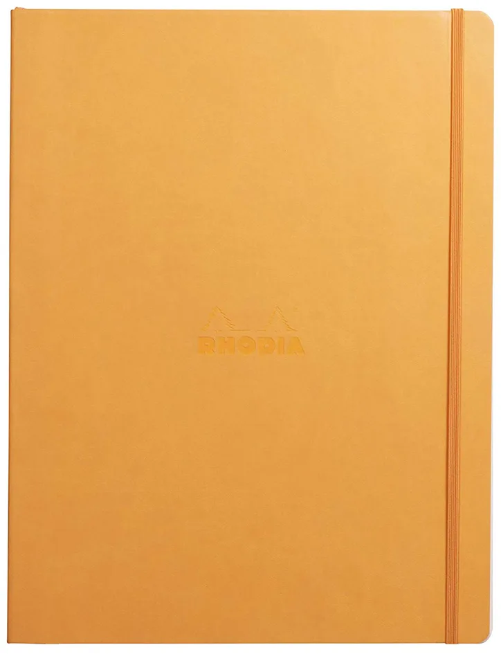Notizbuch RHODIARAMA, DIN A4+, liniert, orange från Rhodia – produktbild