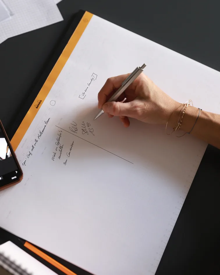 Papier-Schreibunterlage RHODIATIME, DIN A4+ von Rhodia – Produktfoto