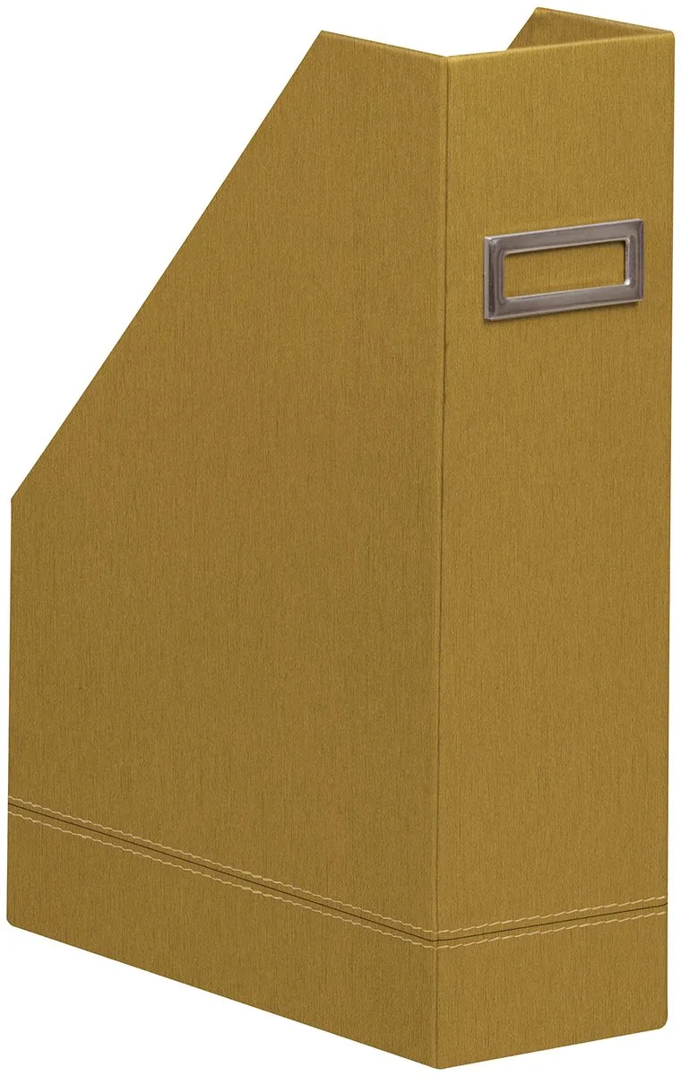 Rhodia 194538C - Tijdschriftencassette 10x25x31 cm, elegant imitatieleer, ideaal voor kranten en documenten, 1 stuk från Rhodia i Guld – produktbild