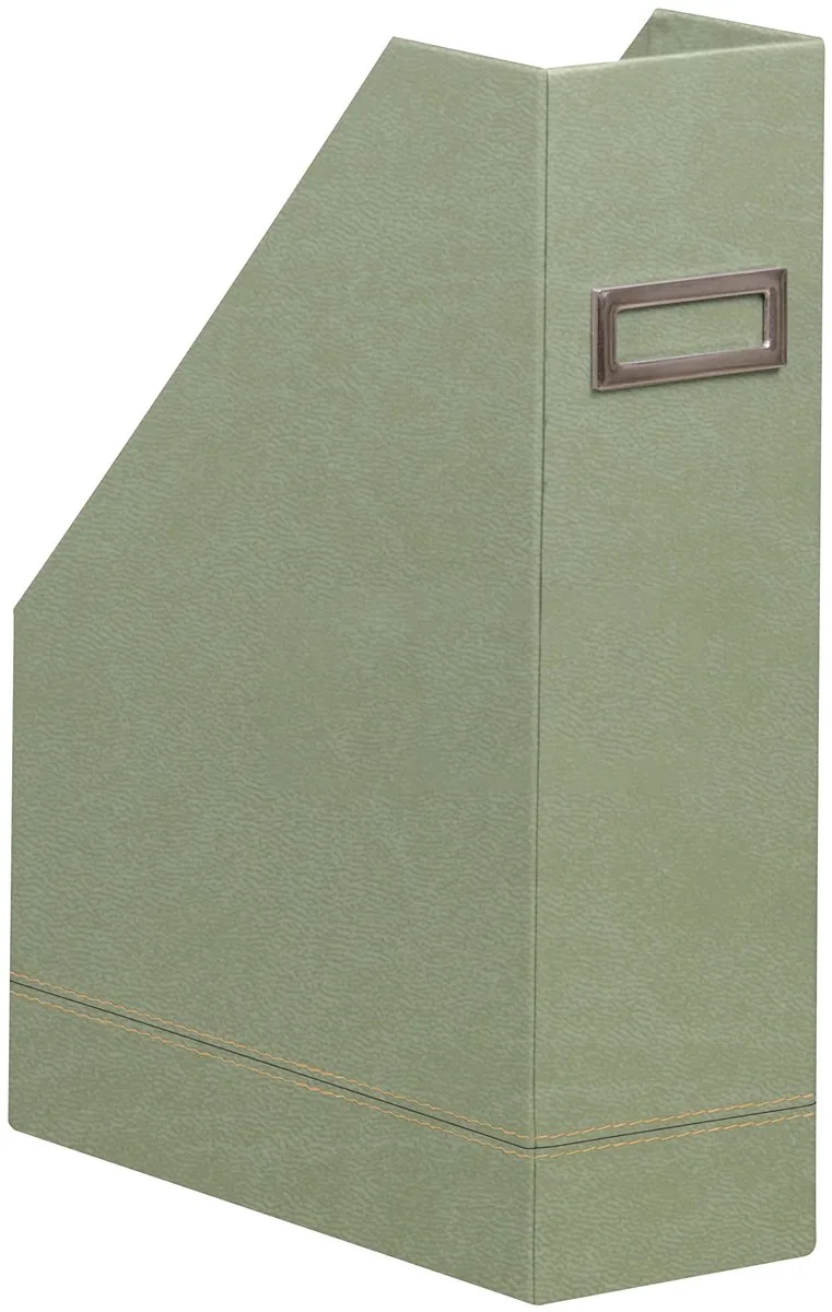 Rhodia 194547C - Tijdschriftencassette 10x25x31 cm, elegant imitatieleer, ideaal voor kranten en documenten, 1 stuk by Rhodia in Celadon – product photo