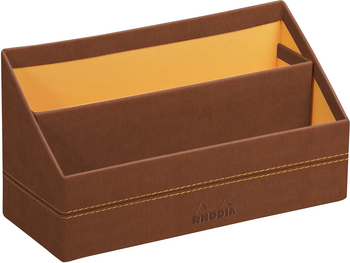 Rhodia 194600C - Brievenbak 25x10x14cm, van imitatieleer, elegant en praktisch, 1 stuk, koper de Rhodia – photo produit