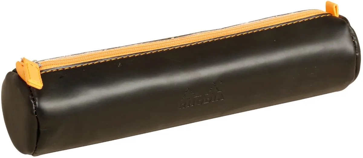 Rhodiarama Pennen Etui Rond - Zwart de Rhodia en Noir, Orange – photo produit
