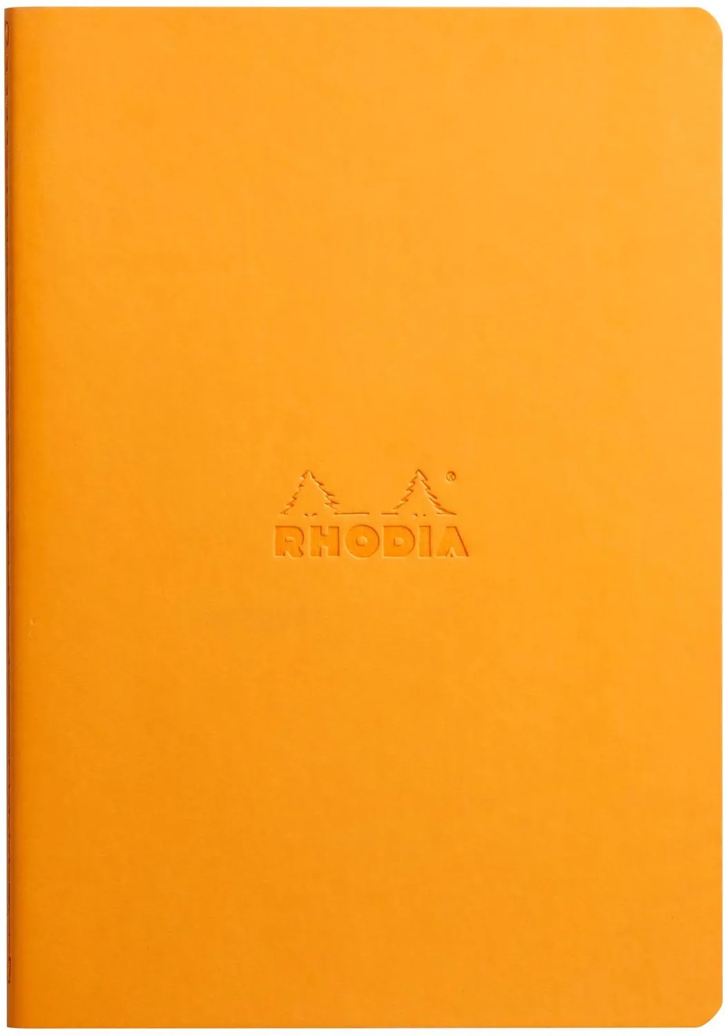 Rhodiarama - Schrift - A5 - Gelinieerd - Italiaans Kunstleer - Ivoorkleurig Papier - 90 g - 32 Vel de Rhodia en Orange – photo produit