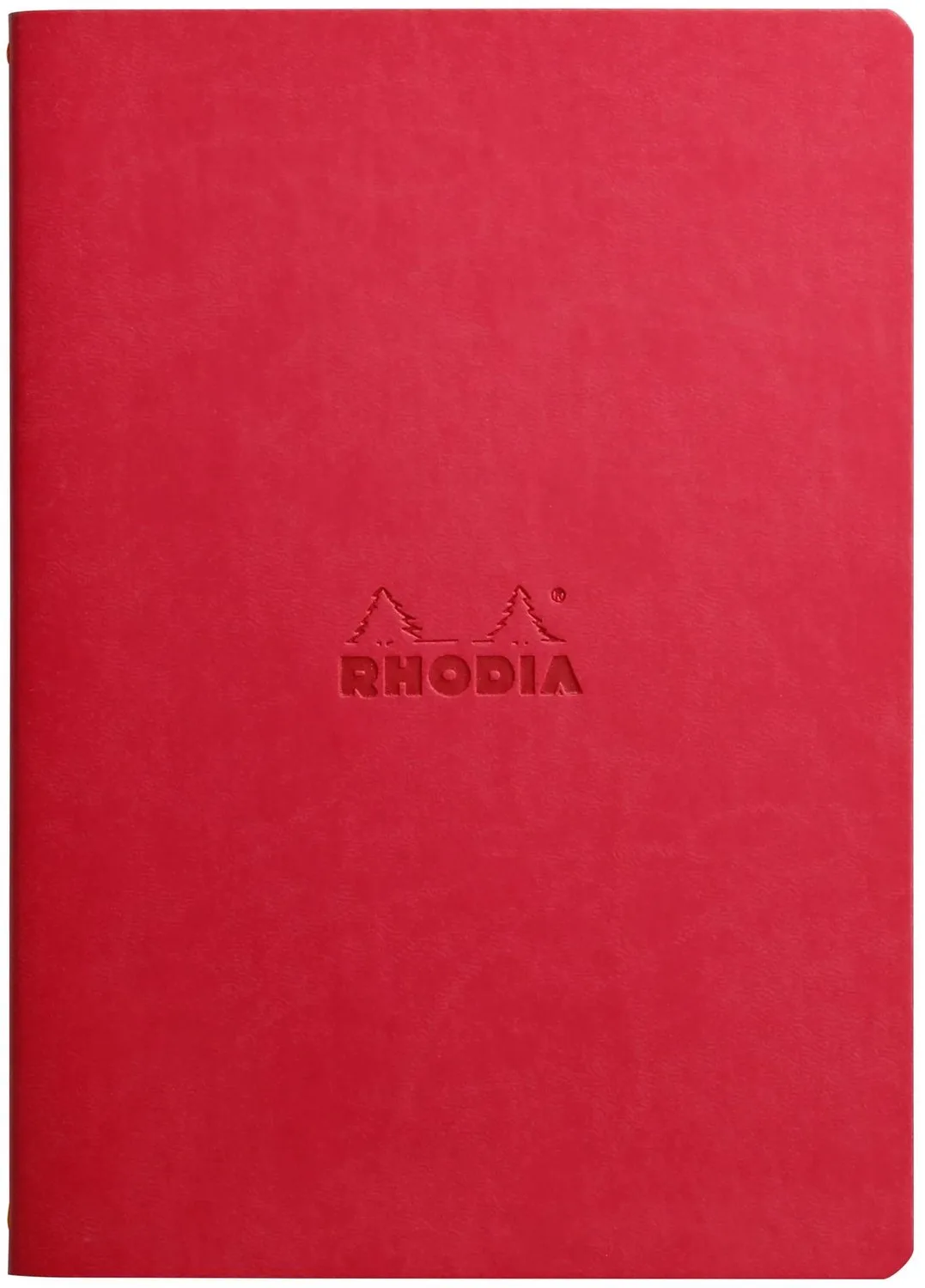 Rhodiarama - Schrift - A5 - Gestippeld - Italiaans Kunstleer - Ivoorkleurig Papier - 90 g - 32 Vel - Klaproosrood de Rhodia en Klaproos – photo produit