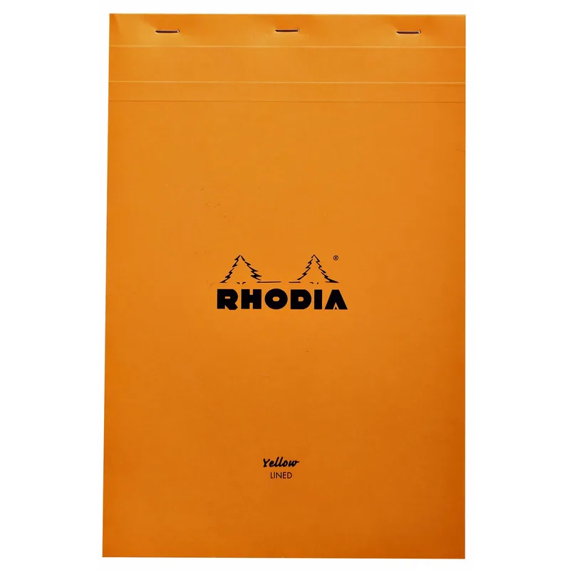 Schrijfblok rhodia a4 lijn 80vel 80gr geel | 5 stuks by Rhodia – product photo