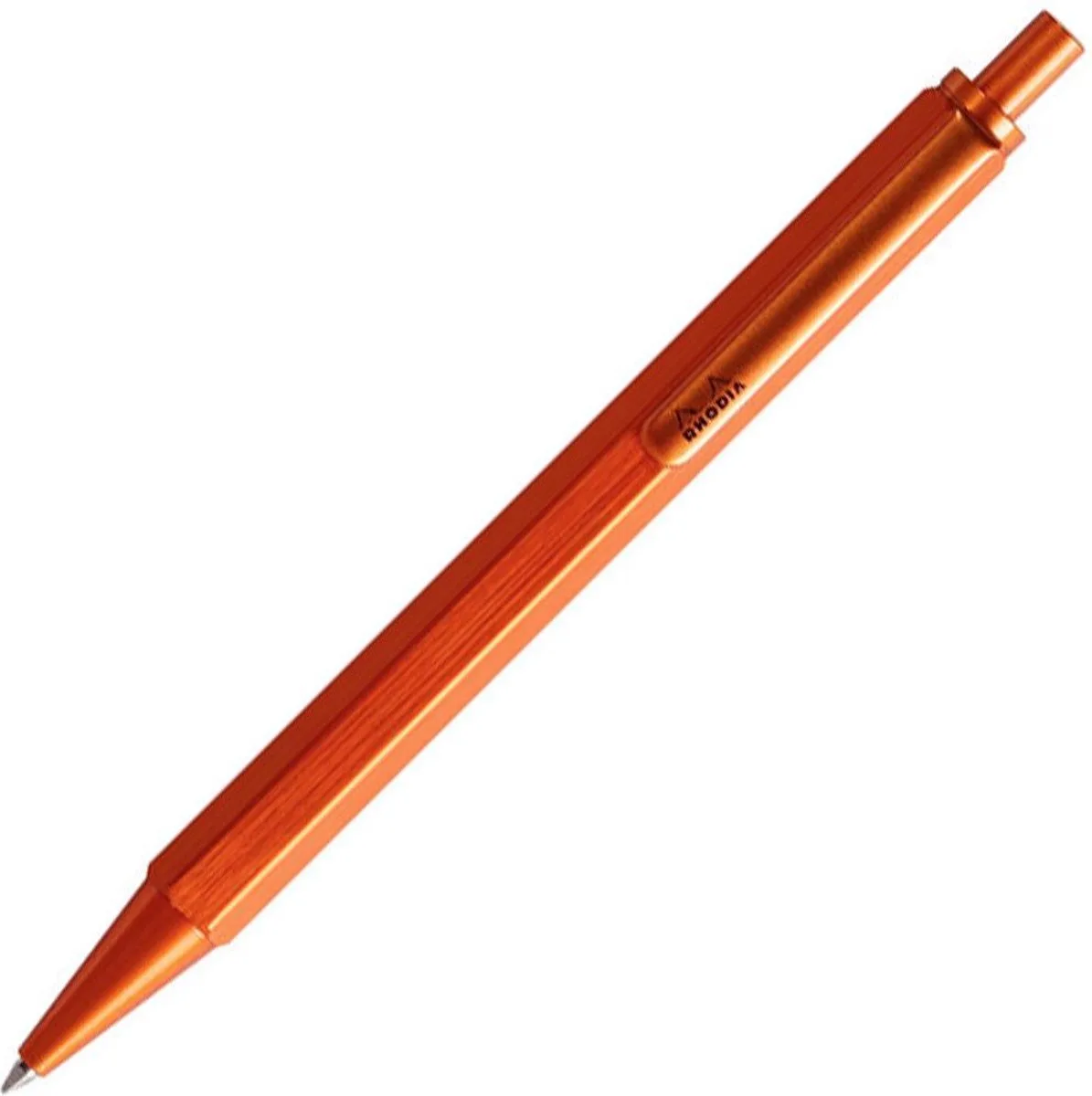 scRipt Balpen - 0.7 mm - Oranje fra Rhodia i Oranje aluminium geborsteld – produktbillede