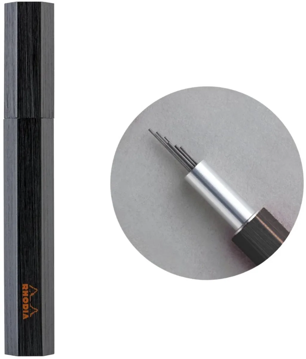scRipt - Vullinghouder - Leads vulpotlood vulling - 0.5mm - Navulling - B - koker 20 stuks fra Rhodia i Sort – produktbillede