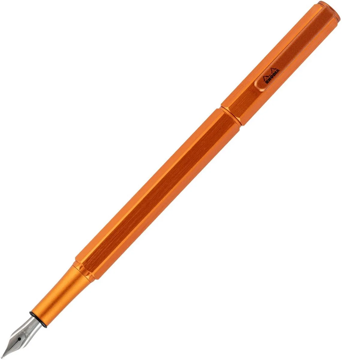 scRipt vulpen - EF - Incl. converter - Oranje van Rhodia in Oranje aluminium geborsteld – productfoto
