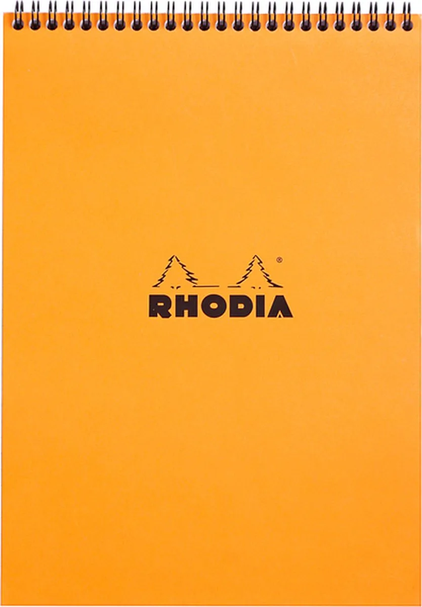 Spiraalblok rhodia a4 lijn 160pag 80gr or | 5 stuks van Rhodia in Oranje – productfoto