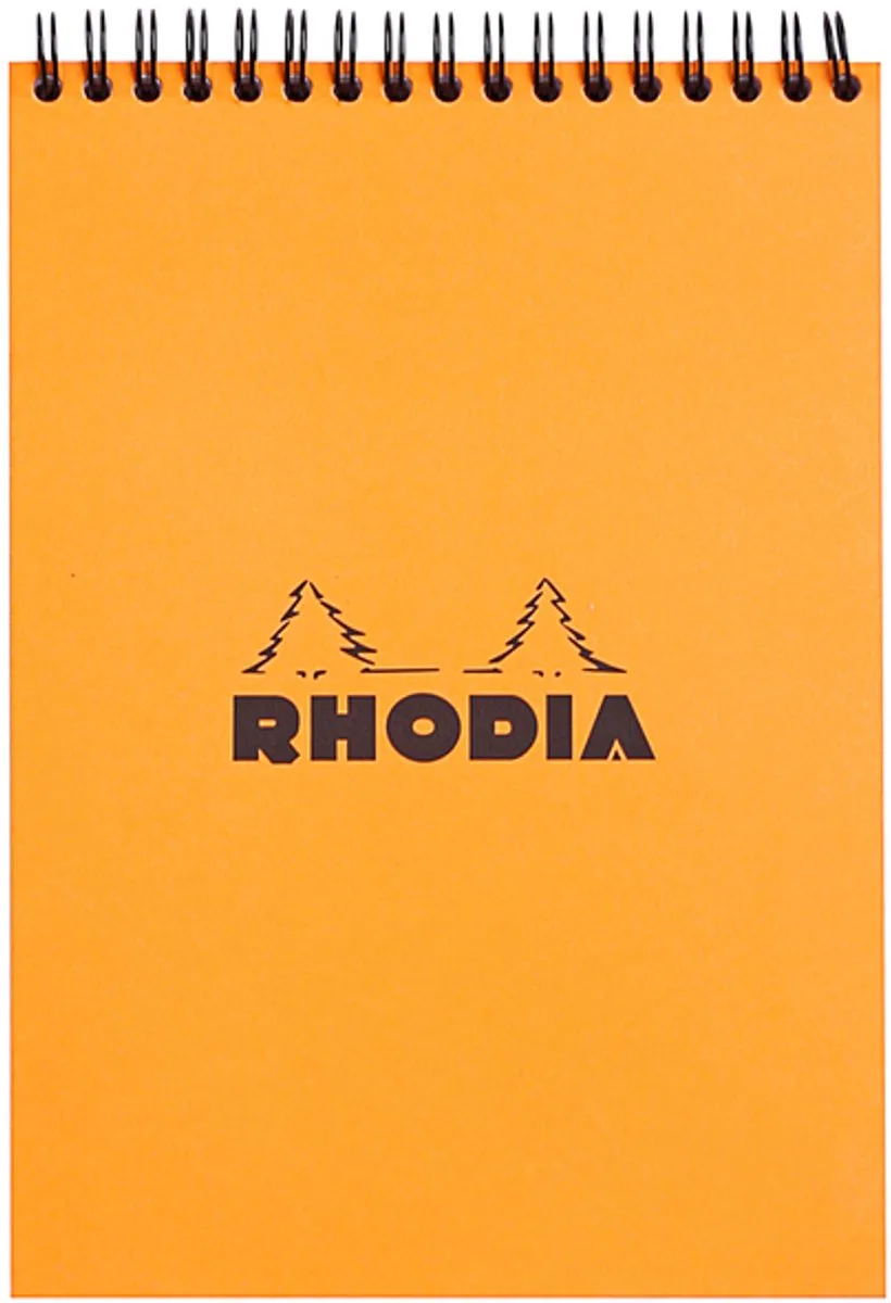 Spiraalblok rhodia a5 lijn 160pag 80gr or | 5 stuks van Rhodia in Oranje – productfoto