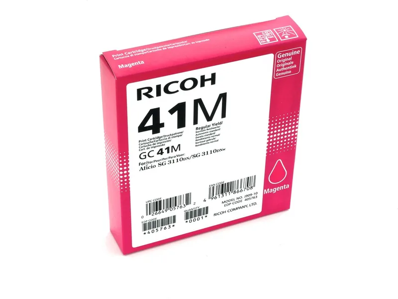 GC-41M gel cartridge high capacity 2.200 pagina s 1-pack de Ricoh en Magenta – photo produit