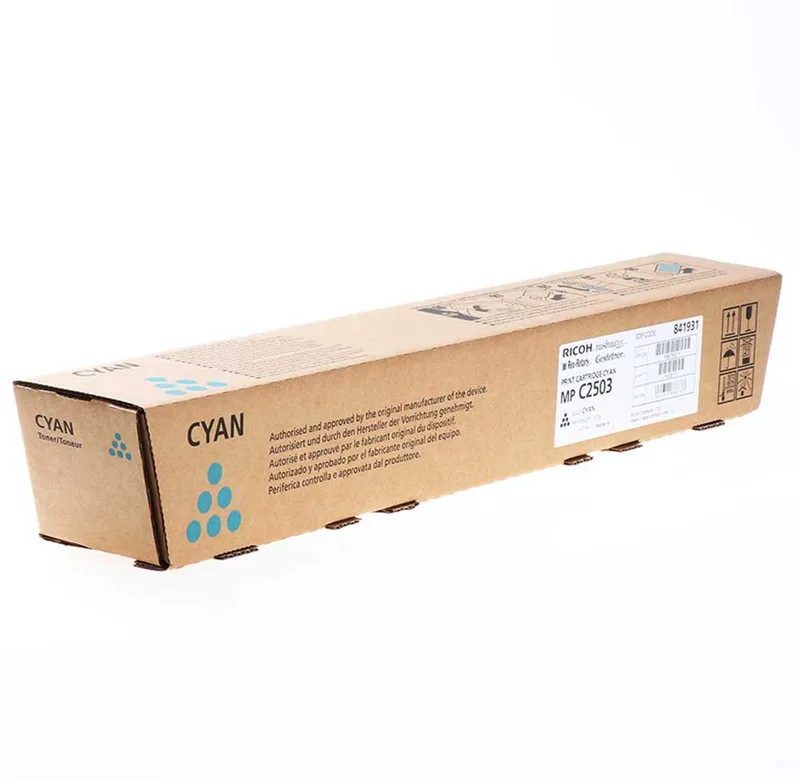 MP C2503 tonercartridge standard capacity 5.500 pagina's 1-pack von Ricoh in Cyaan – Produktfoto
