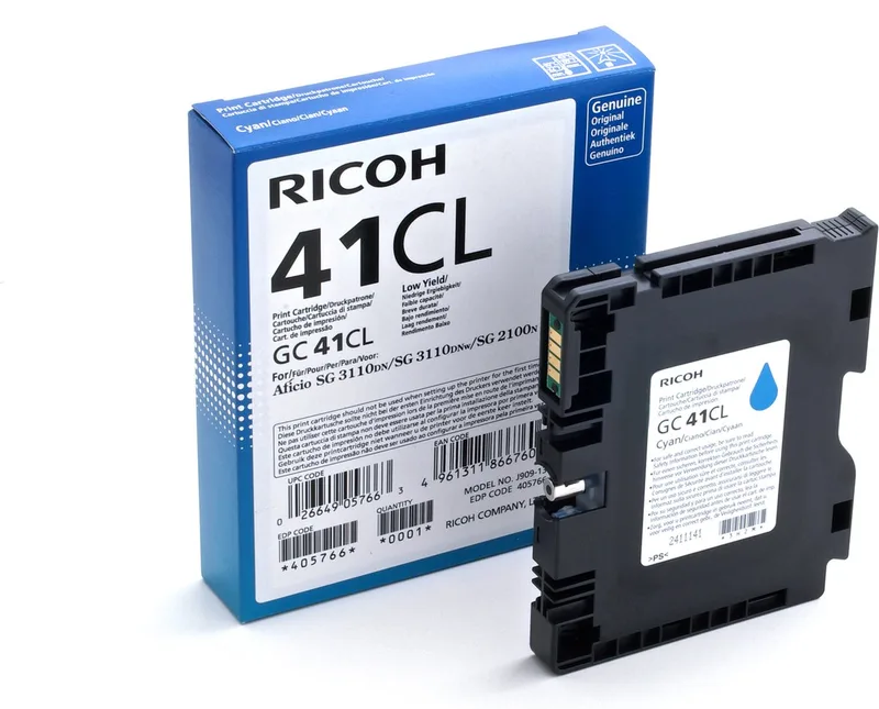 Original Ink Cartridge Ricoh 405766 de Ricoh en Cyan – photo produit