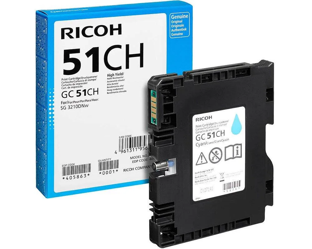 Original Tintenpatrone 51CH cyan 2.500 Seiten (405863) de Ricoh – photo produit