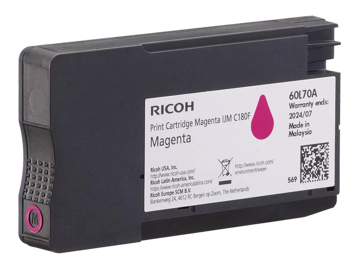 Original Tintenpatrone IJM C180F magenta 1.600 Seiten (408519) de Ricoh – photo produit