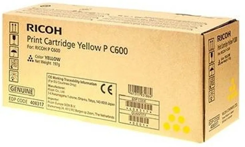 Ricoh 408317 tonercartridge 1 stuk(s) Origineel Geel de Ricoh – photo produit