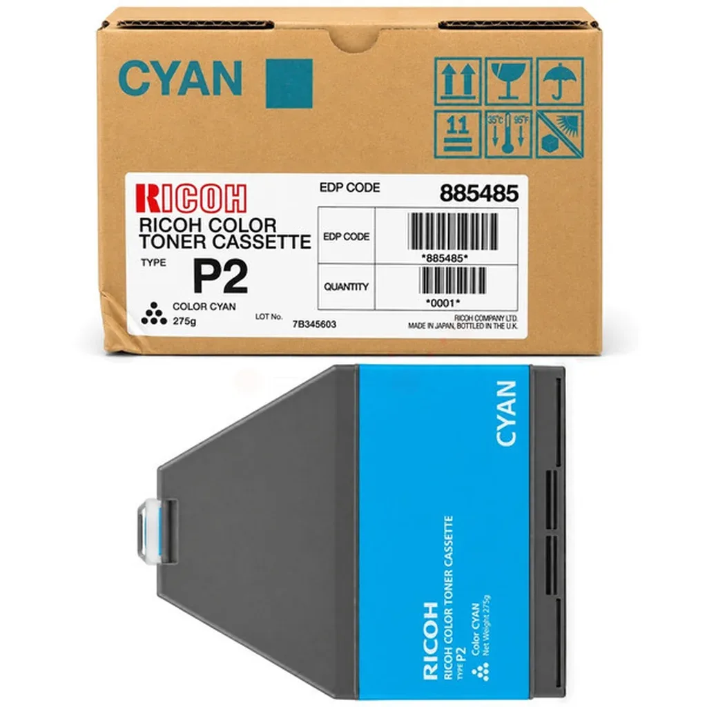 Toner cyan Type P2 10.000 sider 888238 N/A by Ricoh – product photo
