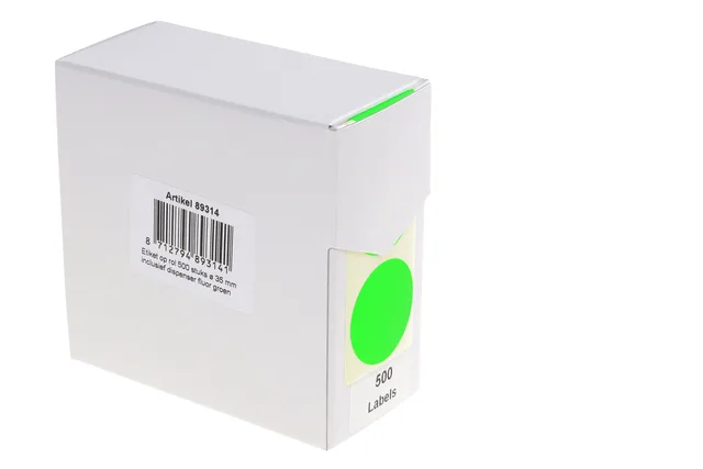 Etiket Rillprint 35mm op rol fluor groen 500 stuks fra Rillprint – produktbillede