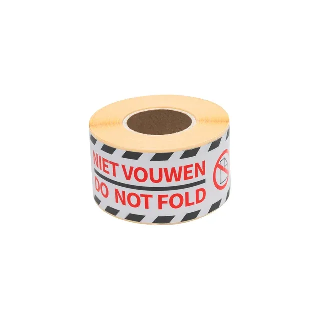 Etiket rillprint do not fold wit van Rillprint – productfoto